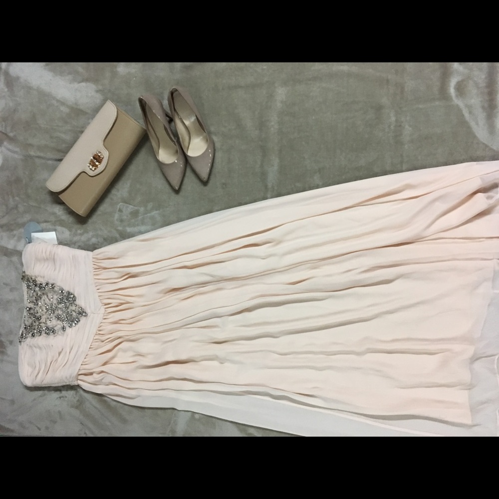 NWT strapless blush dress